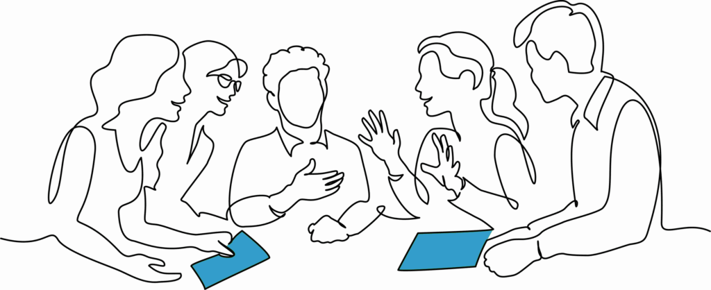 Personen-besprechen-sich-Einfach-eingefaerbt-SPI-PraxisAkademie-scaled_blau